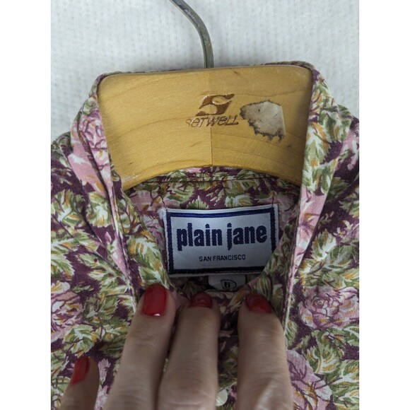 Plain Jane San Francisco Hippie Boho Top Mini Dress Cottage Floral Size 5 Babydo - Picture 8 of 13